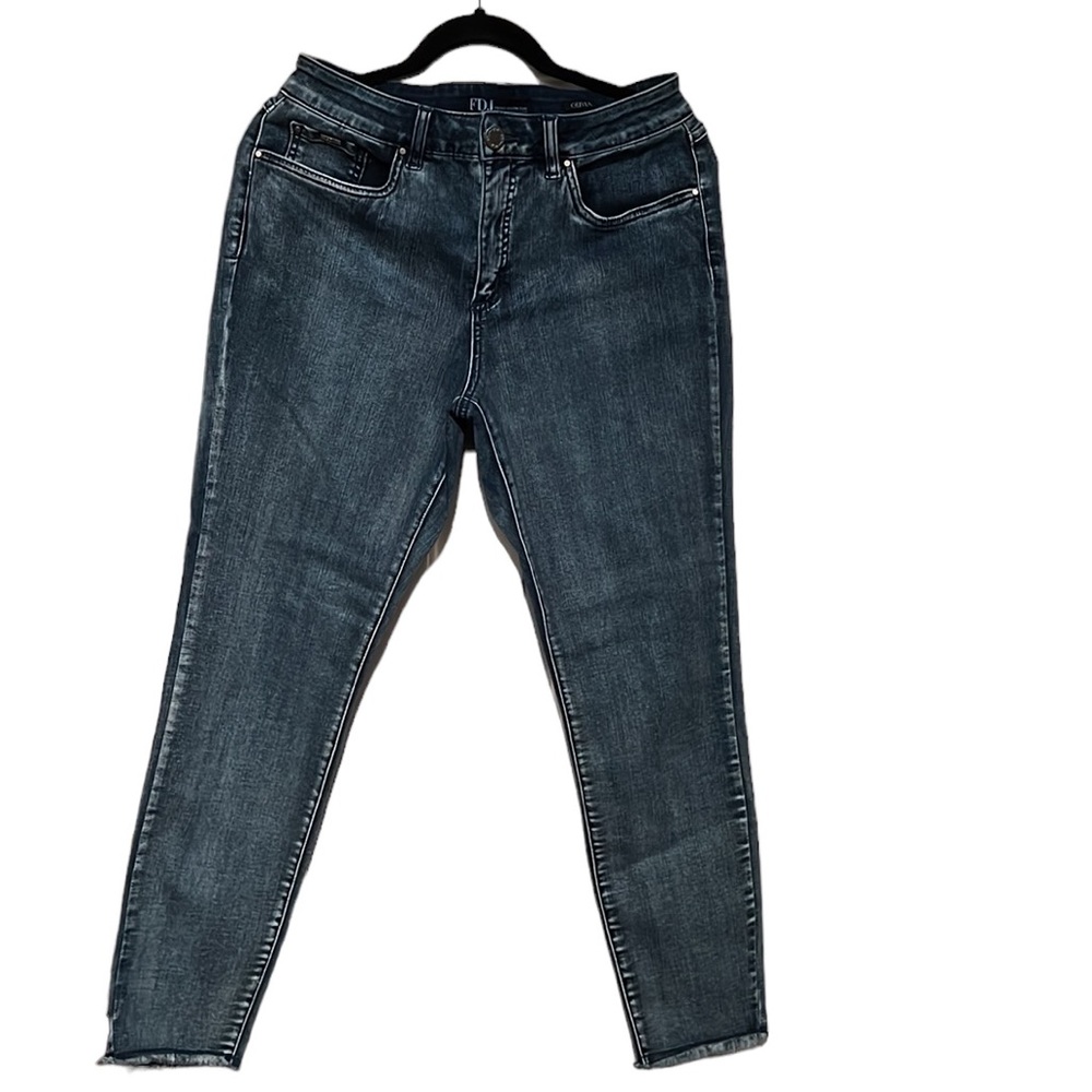 FDJ French Dressing Jeans Olivia Fringe Bottom Size 12